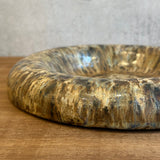 "Dimple" Platter in Mushroom Speckle - Medium