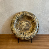 "Dimple" Platter in Mushroom Speckle - Medium