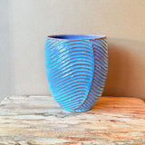 "Pale Moon" Fluted Vase - Medium