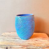 "Pale Moon" Fluted Vase - Medium