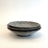 "Straw White" Bowls - Carved - Medium • May25 • TH0702