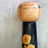 Vintage Kokeshi #091 - "Blue Ribbon"