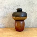 Vintage Kokeshi #090 - "Red Kimono w/ Flowers" Yamanaka