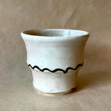 Japanese Ceramic Cup - Two-Tone - Green/White