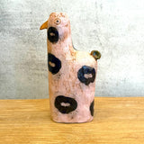 "Pink Spotted Bird" Vase - Medium • May25
