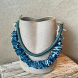 Basket Vase - Woven & Ruffled Handles