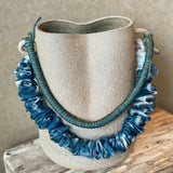 Basket Vase - Woven & Ruffled Handles