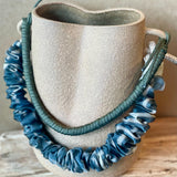 Basket Vase - Woven & Ruffled Handles