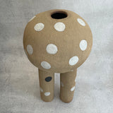 Two Legged "Pod" Vase in Spots - Tall - December 2023