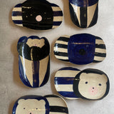 Black, Blue & White Animal Platters - "Near & Far" 2023