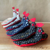 Japanese Pot Holders (pair) - Chicken Shaped - Hand Stitched