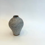 Amphora Vase #04 - Carved - White - Medium