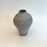 Amphora Vase #04 - Carved - White - Medium