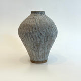 Amphora Vase #04 - Carved - White - Medium