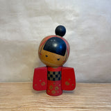 Vintage Kokeshi #079 - "Red Kimono"