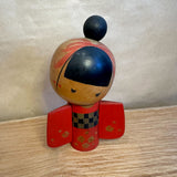 Vintage Kokeshi #079 - "Red Kimono"