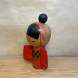 Vintage Kokeshi #079 - "Red Kimono"