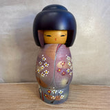 Vintage Kokeshi #081 - "Red & White Flowers"