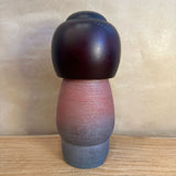 Vintage Kokeshi #081 - "Red & White Flowers"
