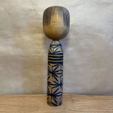 Vintage Kokeshi #083 - "Black Stripe"