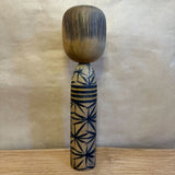 Vintage Kokeshi #083 - "Black Stripe"
