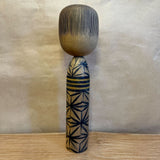 Vintage Kokeshi #083 - "Black Stripe"