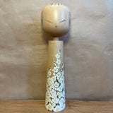 Vintage Kokeshi #084 - "White Flower"