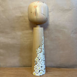 Vintage Kokeshi #084 - "White Flower"