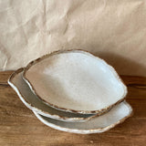 "Shiro" Leaf Shaped Plate - Small