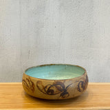 Salad Bowl #01 - Chun Glaze - Patterned • Apr25