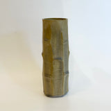 Cylinder Vase - Bamboo Facetted - Ash Glazed • May25 • TH0103