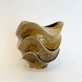 "Bekko" Vase - Wave Faceted - Medium • May25 • TH0107