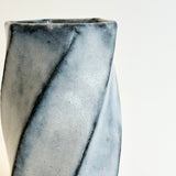 Cylinder Vase - Twist Faceted - White Straw • May25 • TH0207