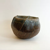 "Combed" Vase - Faceted - Large • May25 • TH0301