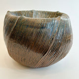 "Combed" Vase - Faceted - Large • May25 • TH0301