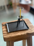 Takazawa - Glass & Cast Iron Candle Holder