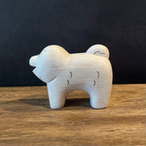 Japanese Carved Wooden Dog - Chow