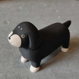 Japanese Carved Wooden Dog - Dachshunds - Sausage Dogs