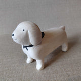 Japanese Carved Wooden Dog - Dachshunds - Sausage Dogs