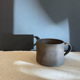 Japanese Dark Ceramic Mug by Shino Takada