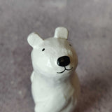 Japanese Carved Wooden Polar Bears (Standing)
