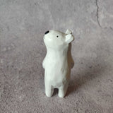 Japanese Carved Wooden Polar Bears (Standing)