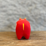 Japanese Hariko "Akabeko" Red Cows (with nodding head)