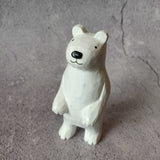Japanese Carved Wooden Polar Bears (Standing)