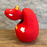 Japanese Hariko "Akabeko" Red Cows (with nodding head)