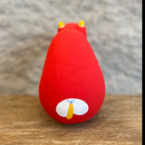 Japanese Hariko "Akabeko" Red Cows (with nodding head)