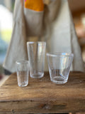 Striped Hand Engraved Crystal Glasses