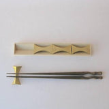 Chopstick Rests in Solid Brass