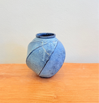 "Pale Moon" Vase - Twist Faceted - Medium • May25 • TH0307