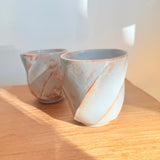 "Shino" Cups - Twist Faceted • May25 • TH0904